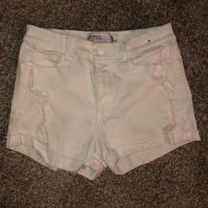 Abercrombie & Fitch White High Waisted Shorts